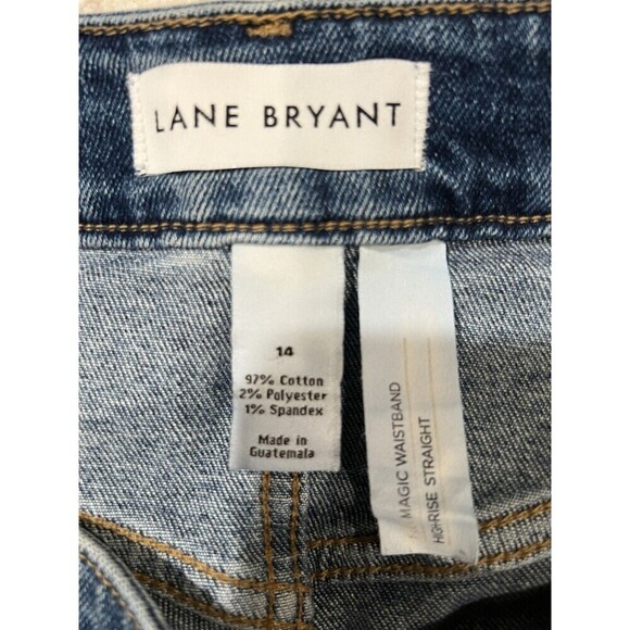 Lane Bryant Flex Magic Waistband Jeans High Rise Straight Womens Size 14 - Picture 6 of 7